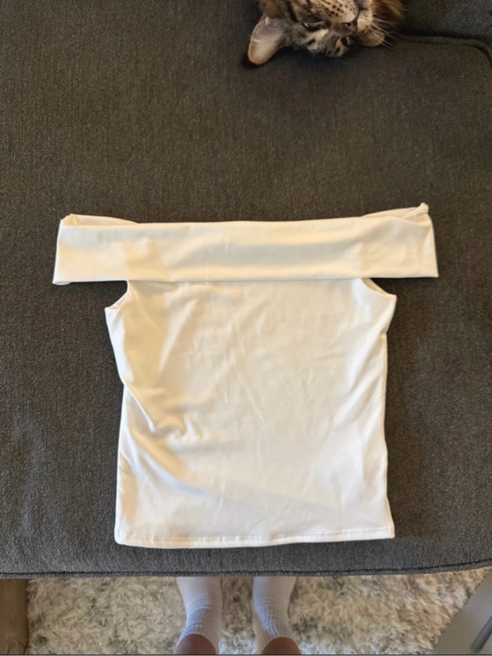 Off The Shoulder White Top